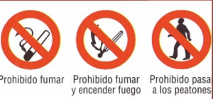 Señales de Prohibición Prohibido fumar