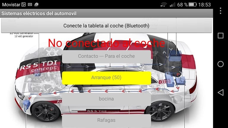 Aplicación móvil para arrancar el coche mediante Arduino y Bluetooth