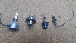 Distintos tipos de lámparas utilizadas en el alumbrado del automóvil
