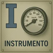 I diccionario del automovil Letra I junto a un velocímetro automotriz, instrumento del cuadro de instrumentos.