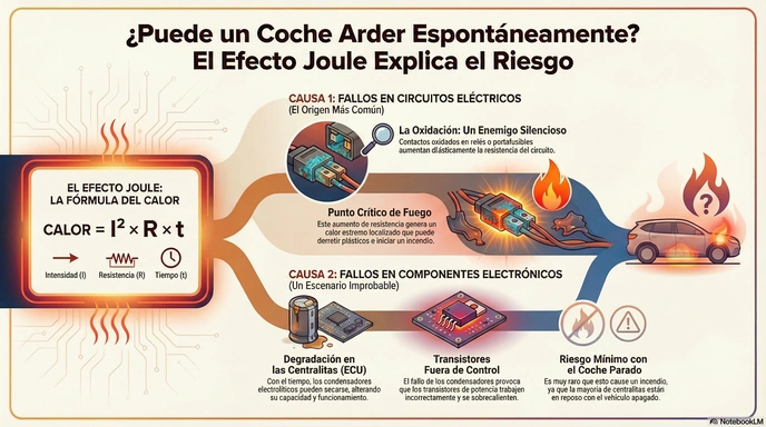 Efecto Joule en el automóvil: sobrecalentamiento de cables por exceso de corriente Efecto Joule en el automóvil: sobrecalentamiento de cables por exceso de corriente