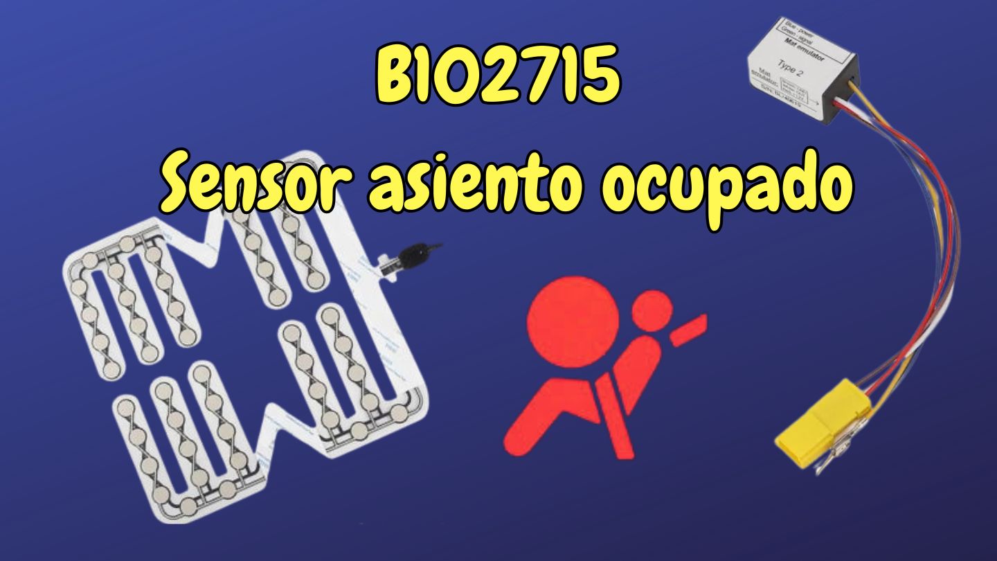 Sensor de asiento ocupado B102715 para sistemas de airbag: incluye esterilla sensora, módulo electrónico y conector
